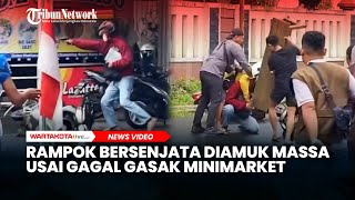 Rampok Bersenjata Diamuk Massa Usai Gagal Beraksi Rampok Minimarket di Tasikmalaya