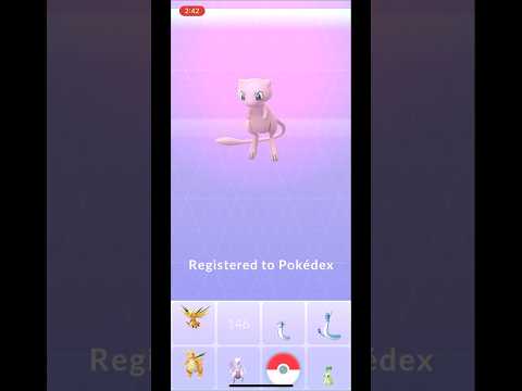 Finally caught my Mew in Pokemon Go “ A Mythical Discovery”special research done. #pokémongo #mew