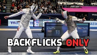 74 back flicks from the Paris World Cup (Foil Fencing)