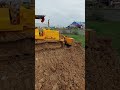 Bulldozer pushes the soil in action. #bulldozer #dumptruck #excavator