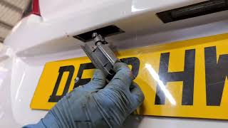 how to replace number plate bulb on Vauxhall Corsa #registrationlamp