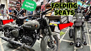 Royal Enfield Classic Reborn folding seat | Classic reborn modification accessories