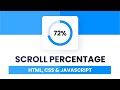 Page Scroll Percentage With Circular Progress Bar | Javascript Tutorial