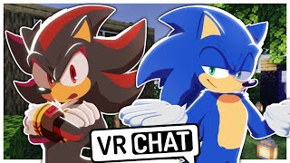 Movie Sonic And Movie Shadow Visit Minecraft In VRCHAT!!