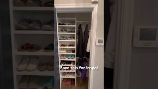 DIY coat closet storage! #diy #homeimprovement #closetgoals #diyprojects #diyideas #diyproject