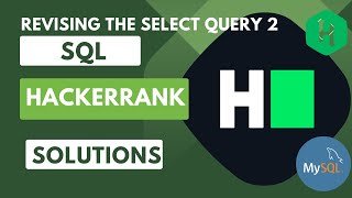 HackerRank SQL Solution |#2 revising select query 2| SQL |Data Analyst Explorers