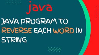 Java Program to reverse each word in String | java interview question | realNameHidden