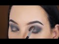 smokey silver halo eye makeup tutorial