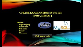 Online Examination System in PHP & MYSQL