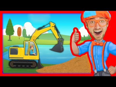 Construction Vehicles For Kids With Blippi | The Excavator Song ...