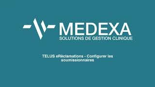 TELUS eRéclamations - Configurer les soumissionnaires