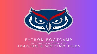 File Handling | Module 5 | Python Bootcamp
