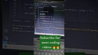 Converting text file into pdf using Python beginners program #coding #python #programming #developer