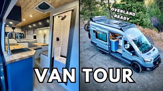 VAN TOUR | Transit Van Converted to Trail Ready Tiny Home for VAN LIFE