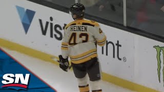 Bruins' Danton Heinen Taps One In To Complete First Career Hat Trick