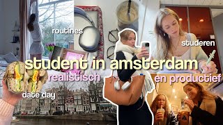 amsterdam vlog: een productieve (en realistische) dag in mijn leven als student