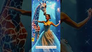 Girl fusion with Giraffe 😱😱 #love  #ytshorts #fusion #ai #agt #shortsviral #shortsfeed #shortvideo