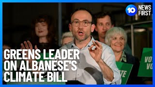 Greens Leader Adam Bandt Addresses Anthony Albanese's New Climate Bill | 10 News First