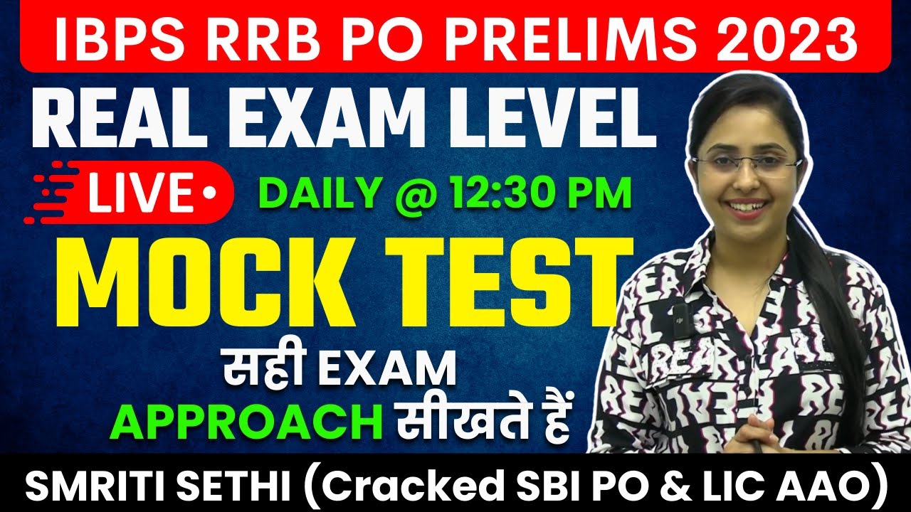 IBPS RRB PO Live Mock Test With Timer || Real Exam Level इसी को कहते ...