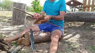 CONSTRUINDO UM PUMP DRILL PARA FAZER FOGO PRIMITIVO🔥(4)