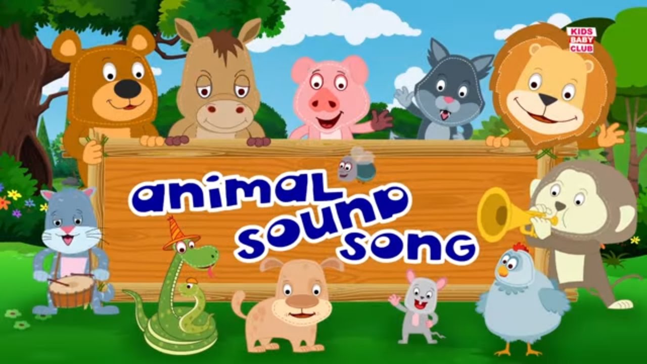 Английские песни про животных. Kids Baby Club. Animal Sounds Song for Kids. Animal Sounds Song Nursery Rhymes.