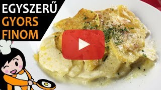 Burgonya gratin - Recept Videók