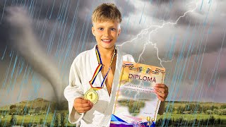 FURTUNĂ🌪🌩în TIMPUL COMPETIȚIEI JUDO😱