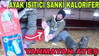 KAR YAĞAR KAR ÜSTÜNE !! AYAK ISITICI DENEDİK~YANIYOR~YANMAYAN ATEŞ