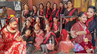 gufa nikaleko 🥰[newari culture]  sari lagauna namanera nani ekdom royo 😭 [part2]#suxeeluxee