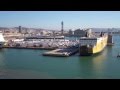 Approach into the Port of Barcelona from MSC Splendida, (4x time lapse), Spain - 11th July, 2014