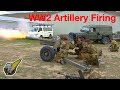 WW2 British Paratroops firing a 6-pdr anti-tank gun