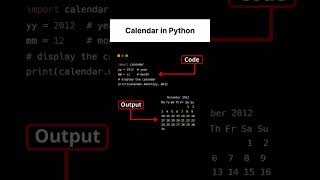 Create a Calendar in Python with Just 4 Lines of Code! 🐍 #developer #coding #programming #python