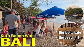 Kuta Beach Bali Walking Tour..!! How Is This Beach..?? Big Job To Safe The Beach..!!