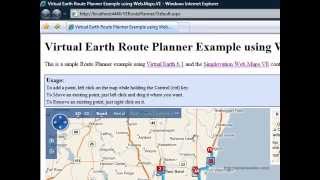 Web.Maps.VE v1.0 Route Planner Example