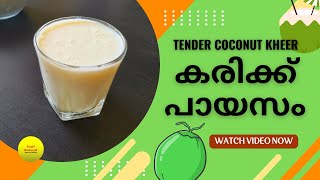 ഇളനീർ പായസം | കരിക്ക്‌ പായസം| Elaneer payasam recipe | Tender Coconut Kheer Recipe | Easy Payasam