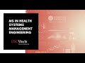 MS in Health Systems Management Engineering Informational Webinar