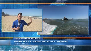 WAVY's Jeff Edmondson helps rescue couple struggling in the water