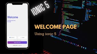 Welcome Page | Ionic 5 | Developer's Tutorial |