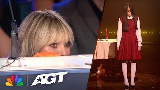 Heidi Klum HID from this SCARY talent! | AGT 2023