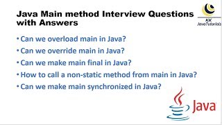 Java Main method Interview Questions with Answers PART1 ||Java Online Training