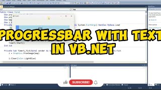 Progressbar with text in VB.Net | without using Label