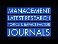 Lecture 1 l Human Resources Management Research Topics l Human Resource Management Journals