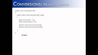 Conversions Part 2: Numeric Literals (Java)