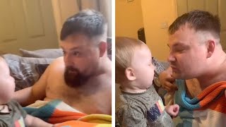 Kid Shocked When Dad Shaves His Beard Off