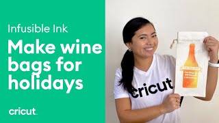 How to use Cricut Infusible Ink for the Holidays | Wine Bag Tutorial | Beginner