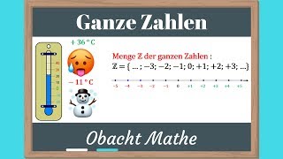 Ganze Zahlen | genial einfach \u0026 schnell erklärt | Menge Z der ganzen Zahlen | ObachtMathe