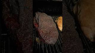 Smoking Brisket and Chicken on my Offset smoker #bbq #homecook #cooking #canada #wintercooking