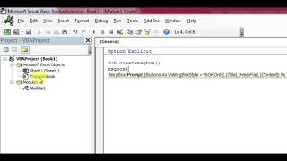 How to create messagebox in VBA (HINDI)
