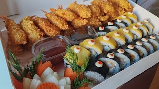 cách cuộn sushi đơn giản mà siêu ngon. tôm tẩm bột chiên giòn. how to roll sushi delicious