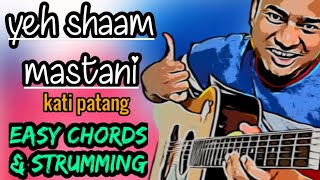 Yeh shaam mastani | Kati patang | Easy chords and strumming | Captain Guitar